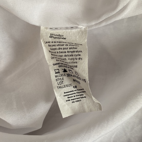 Laura White Skirt With Leaves Pattern Size 10 - Picture 10 of 10